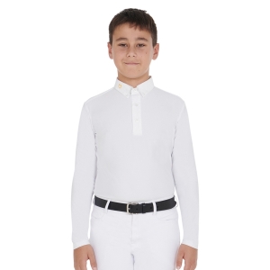 CAMISOLA DE EQUITAÇÃO PARA CRIANÇA POLO BAMBINO MANICA MODELLO AVETIS WARM EQUESTRO 