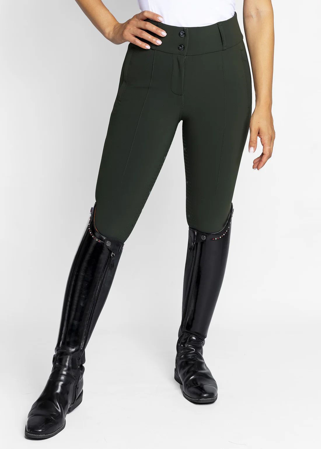 CALÇAS DE EQUITAÇÃO PARA SENHORA HONOUR BREECHES FULL GRIP MAXIMILIAN EQUESTRIAN 