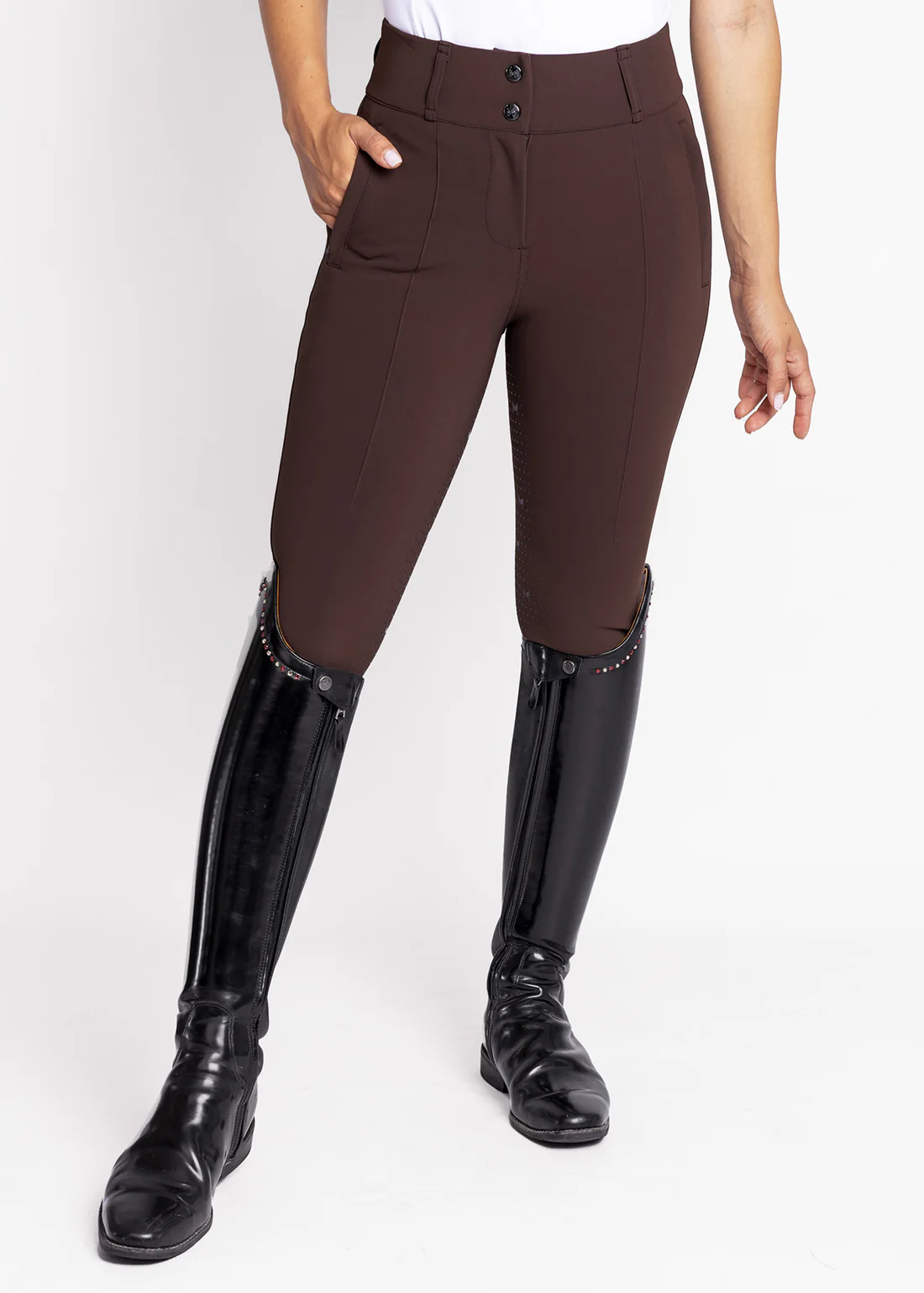 CALÇAS DE EQUITAÇÃO PARA SENHORA HONOUR BREECHES FULL GRIP MAXIMILIAN EQUESTRIAN 