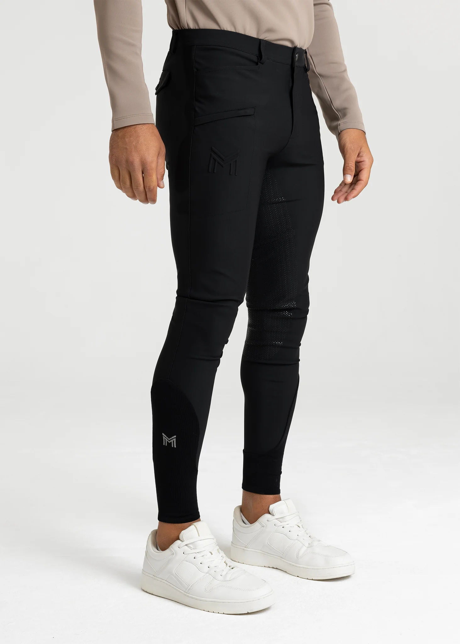  CALÇAS DE EQUITAÇÃO PARA HOMEM  MOTION BREECHES BLACK MAXIMILIAN EQUESTRIAN
