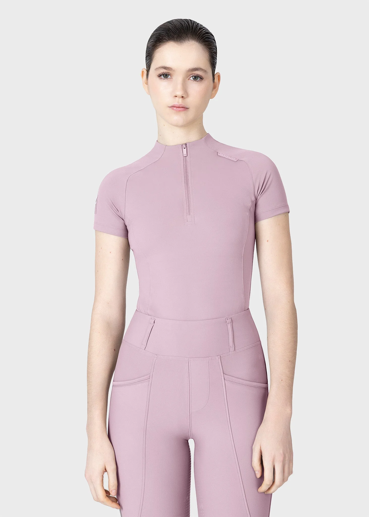CAMISA ORIGIN SHORT SLEEVE BASE LAYER MAUVE MAXIMILIAN EQUESTRIAN