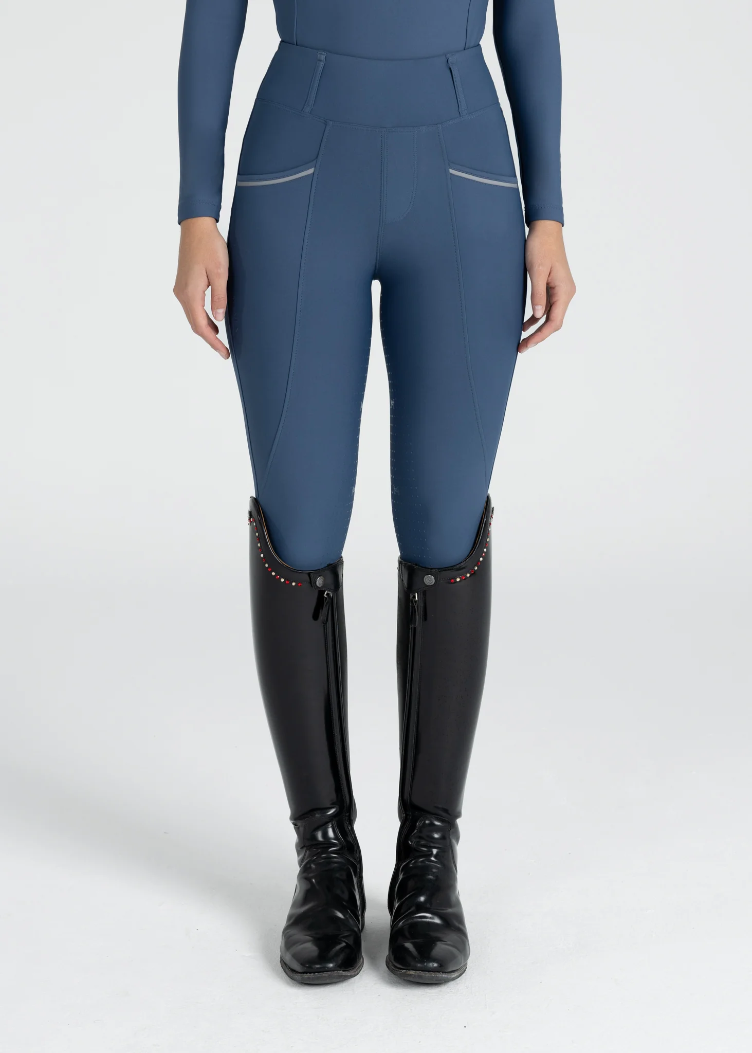 CALÇAS DE EQUITAÇÃO PARA SENHORA PRO RIDING LEGGINGS MAXIMILIAN EQUESTRIAN SAILOR FULL GRIP