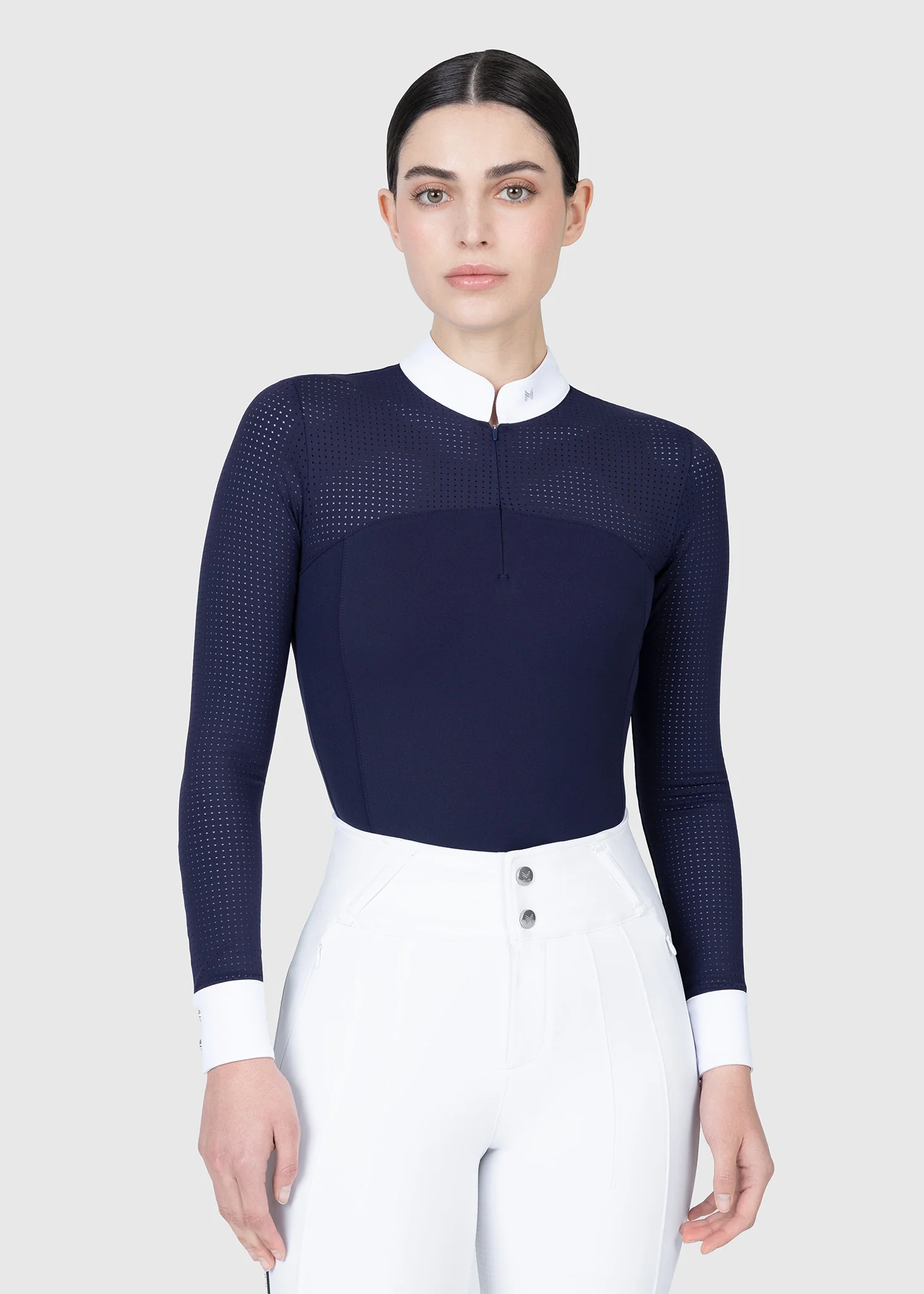 POLO DE COMPETIÇAO GRACE LONG SLEEVE SHOW SHIRT MAXIMILIAN EQUESTRIAN