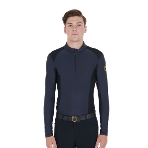 CAMISA DE EQUITAÇAO POLO DE MANGA COMPRIDA COM MODELAGEM SLIM PARA TREINO EQUESTRO