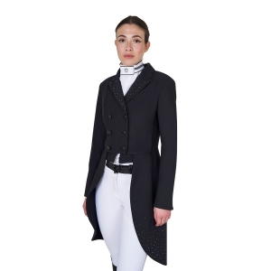 CASACO DE COMPETIÇAO PARA SENHORA DRESSAGE DE TECIDO TECNICO COM STRASS EQUESTRO