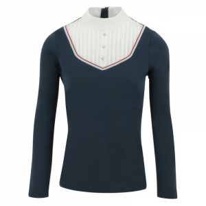CAMISOLA DE EQUITAÇÃO DE COMPETIÇÃO PARA SENHORA POLO CABOUR MARINE EQUITHEME