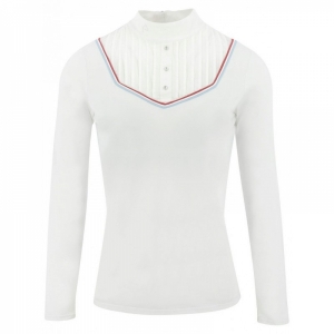 CAMISOLA DE EQUITAÇÃO DE COMPETIÇÃO PARA SENHORA POLO CABOUR WHITE EQUITHEME